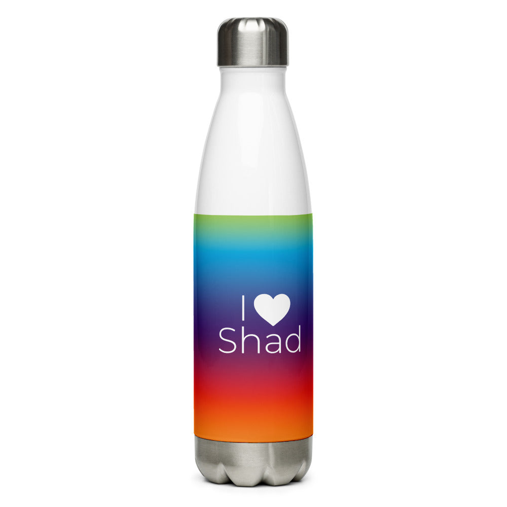 I Heart Shad Stainless Steel Water Bottle (Gradient)