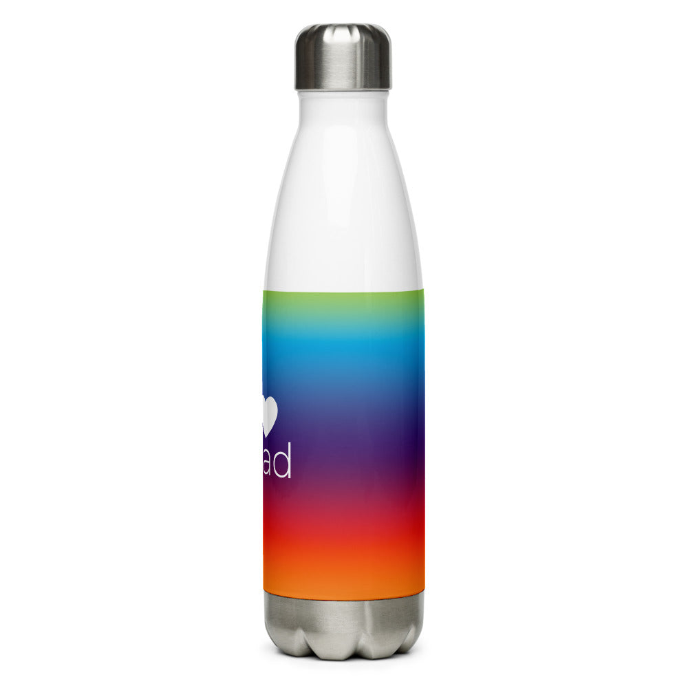 I Heart Shad Stainless Steel Water Bottle (Gradient)